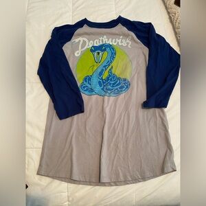 Death Wish Blue and Gray Long Sleeve Tee